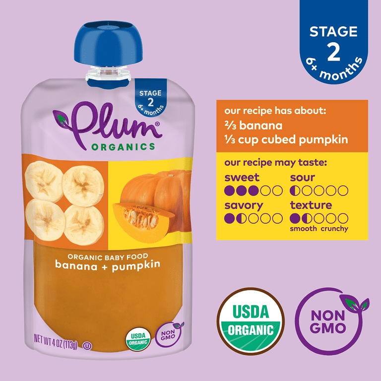 pack) Plum Organics® Stage Organic Baby Food Banana Pumpkin