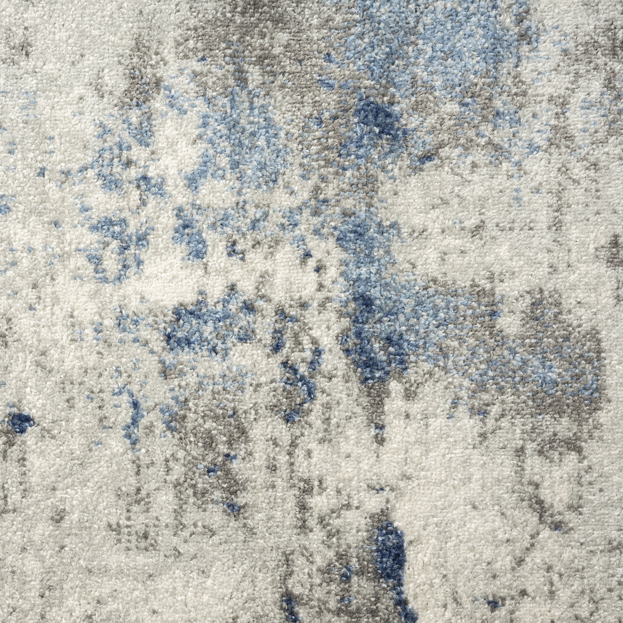 Chelsea Contemporary Abstract 5'3'' x 7'3'' Navy and Blue Polypropylene Indoor Area Rug, 5' x 7'