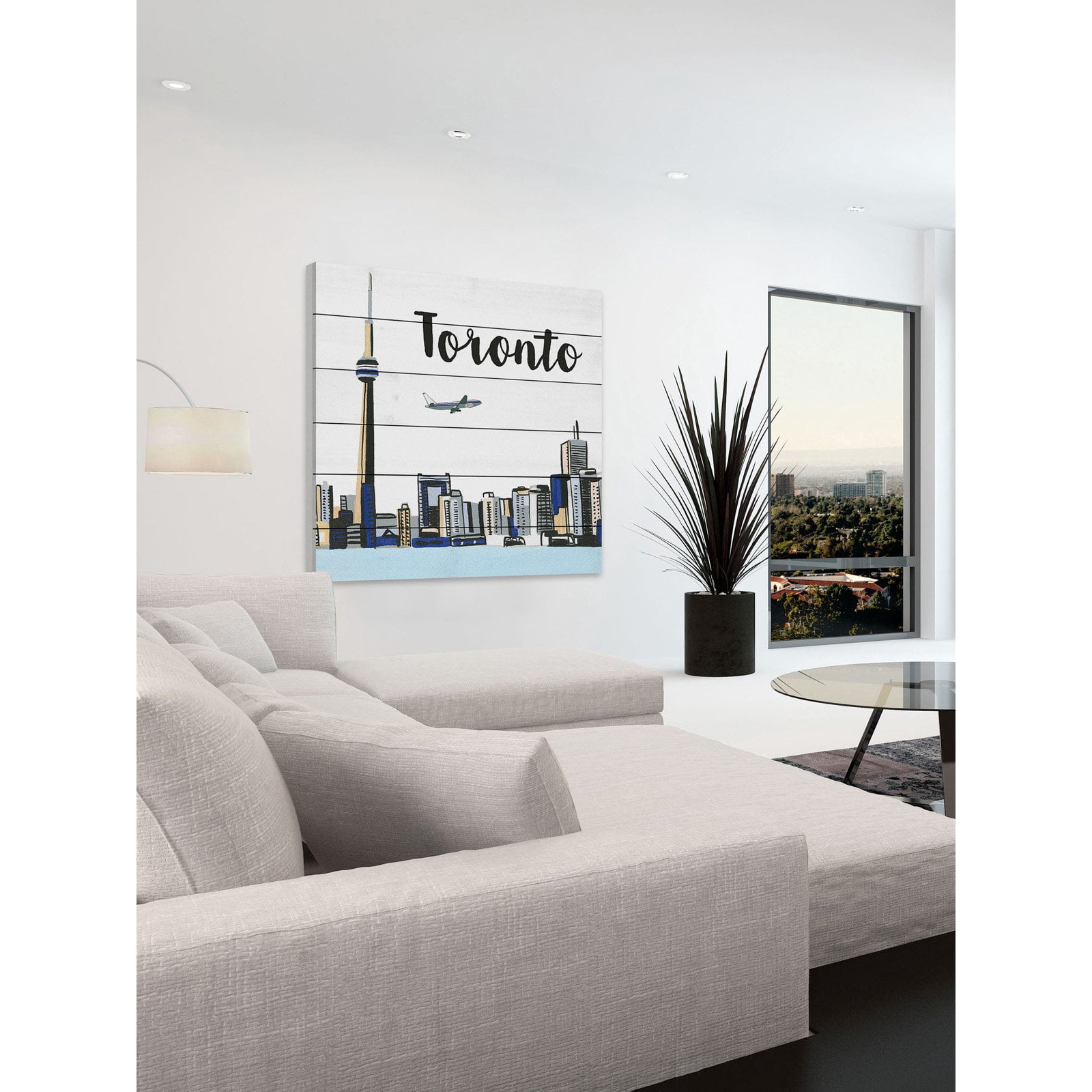 Marmont Hill "Toronto Lakeview" By Molly Rosner Painting Art Print On White Wood, 40.0" x 1.5"