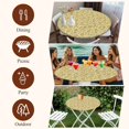 thumbnail image 7 of Yelllow Floral Round Tablecloth, Fitted Table Cover with Elastic for 55"-60" Round Tables, Vintage Rustic Plants Flowers Spring Table Cloth Outdoor Indoor Dinning Party Waterproof Tablecloths, 7 of 7