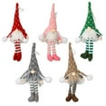 thumbnail image 4 of Walbest Scandinavian Christmas Knitted Cloth Gnome with Light, Swedish Santa Tomte Gnome with Dangling Legs, 1 piece Nordic Xmas Tree Decoration - 13.78 x 3.74 Inch, 4 of 7