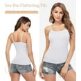 thumbnail image 5 of Vaslanda 2 Packs Camisole Tops for Women with Built in Padded Bra Adjustable Spaghetti Strap Summer Tank Tops, 5 of 6
