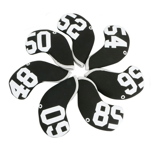 Greeniant 7 piezas de de hierro Driver Golf Club Cover Putter Number Headcover reemplazable Protector accesorios deportivos negro Golf Negro Greeniant OD019606-01