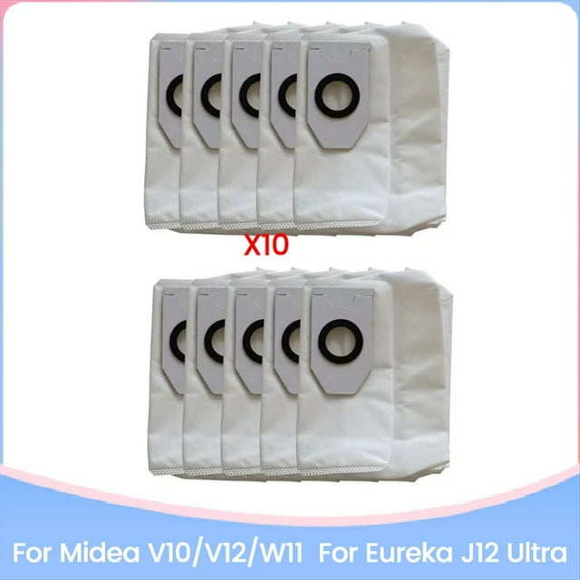 10 Bolsas de Polvo de Repuesto para Aspiradora Robot para V12 V10 W11 / J12 Ultra