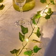 thumbnail image 5 of Cadena de plantas artificiales verdes con 100 LED para decoración de jardín, hogar y bodas, luces LED de hiedra con hojas de arce de 10 m, 5 of 5