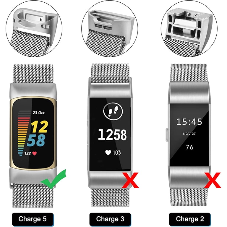 Buy stainless steel milanese loop band for fitbit charge 2 Outlet Online Fitbit Charge 3 Milanese Loop Strap Silver