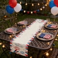 thumbnail image 6 of DefiDgd 71x14inch Americans Anniversary Party Table Runner,Blue White Red Party Table Flag for Independence Day Birthday Wedding Party Dinner Tabletop Decoration(K), 6 of 6