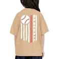 thumbnail image 2 of Hiijoy Toddler Girls Baseball Graphic Tshirt Loose Short Sleeve Casual Sports T-Shirt Tee, 2 of 6
