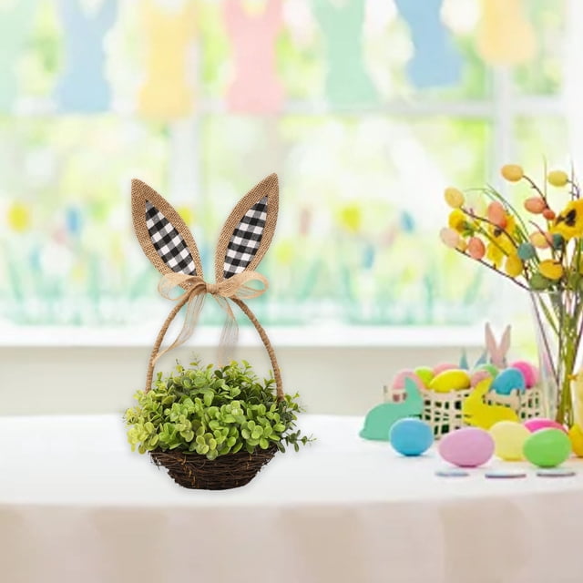 Decoraciones de Pascua, regalos de Pascua, adornos de Pascua Cesta de flores de Pascua Mori Home Cesta de flores Manualidades Cesta de flores de Pascua Mori Home Cesta de flores Manualidades cesta de