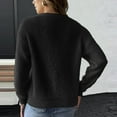 thumbnail image 5 of Womens Coats Long Sleeved Oversize Solid Color Casual Blouse Sweater Cardigan,Coats for Women Black M, 5 of 5