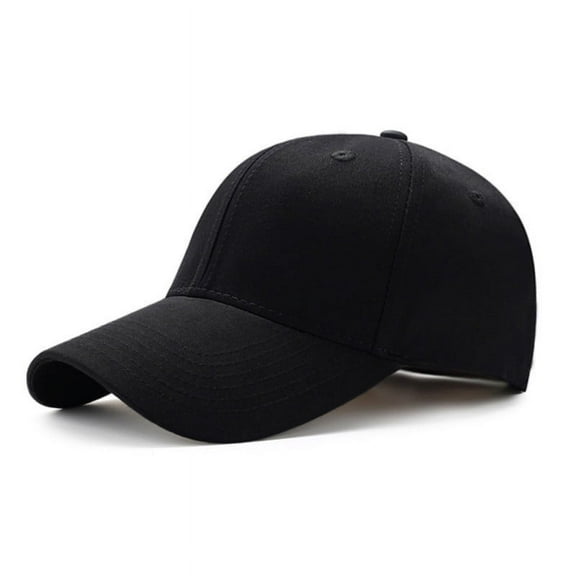 Gash Hao Mens Cotton Baseball Cap Low Profile Hat Adjustable Plain Cap Men Women Black