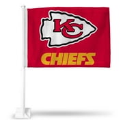 Kansas City Chiefs Arrowhead/Wordmark Red Car Flg