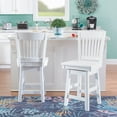 thumbnail image 3 of Linon Lorena 24" High Back Counter Stool, White, 3 of 11