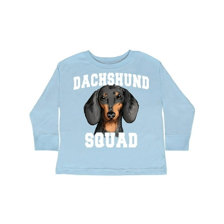 

Inktastic Dog Dachshund Squad Gift Toddler Boy or Toddler Girl Long Sleeve T-Shirt
