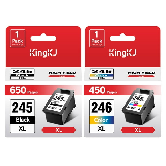 245XL 246XL Ink Cartridge Combo Pack Replacement for Canon PG-245XL CL-246XL 245 246 Compatible for iP2820 MG2420 MG2924 MG2920 MX492 MG3020 MG2525 TS3120 TS302 TS202 TR4520 Print