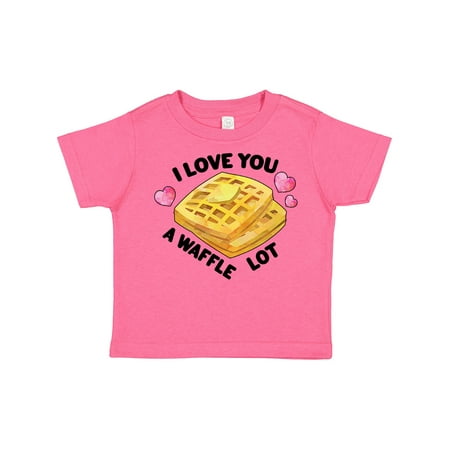 

Inktastic Valentine s Day I Love You a Waffle Lot with Hearts Gift Toddler Boy or Toddler Girl T-Shirt