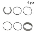 thumbnail image 3 of 6PCS Finger Knuckle Rings Unisex Decorative Joint Nail Rings Plain Band Rings, 3 of 10