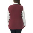 thumbnail image 3 of Agnes Orinda Women's Plus Size Sweater Vest Ribbed Knit V Neck Sleeveless Split Hem Casual Pullover Tank Tops 2X Burgundy, 3 of 6