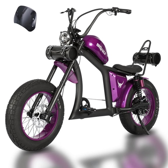 BIGNIU BG-X PRO Electric Bike for Adults,740W Brushless Motor 52V 27Ah Up to 40 Miles E-Bike Front/Rear Turn Signal Dual Suspension Ebikes UL2849