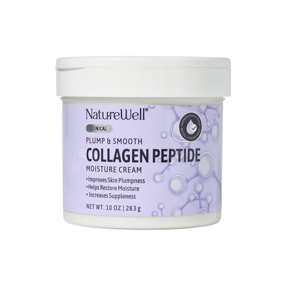 NATURE WELL Clinical Collagen Peptide Intense Daily Moisturizing Cream for Face, Neck, & Body, 10 Oz