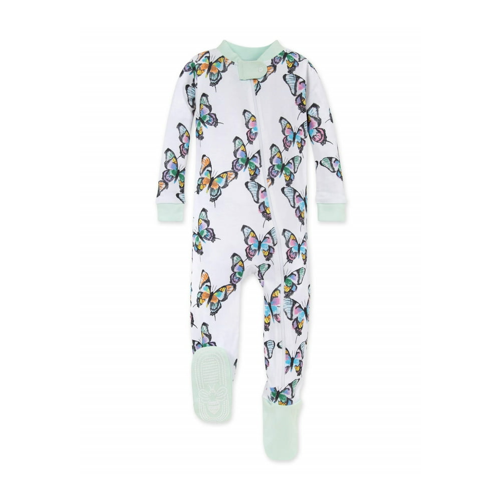Burt's Bees Baby Burt's Bees Baby Baby Girl Sleeper Pajamas, Zip Up