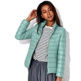 thumbnail image 5 of Purcolt Womens Cropped Puffer Jacket - Quilted Packable Lightweight Winter Coat - Stand Collar Long Sleeve Full Zip Windproof Insulated Snow Coats, 5 of 7