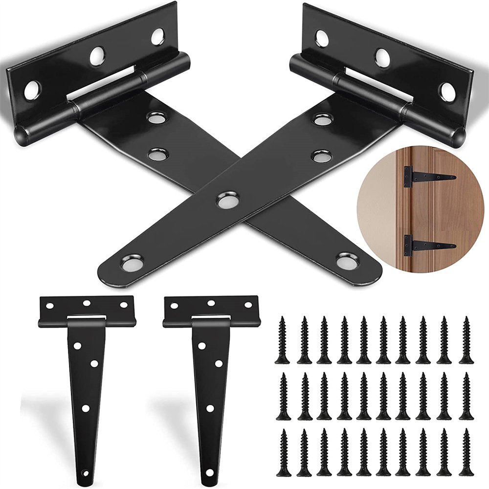 2Pair 12In Heavy Duty T Hinge Tee Hinge T Strap Hinge Shed Hinge Gate