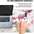 thumbnail image 5 of Watercolor Sakura Mouse Pad 35.4 X 15.7 Inch Japanese Hills Cherry Blossom Extended Large Pink Mouse Mat Non-Slip Rubber Base Mousepad with Stitched Edges Waterproof Desk Pad for Gaming&Home Office,XL, 5 of 6