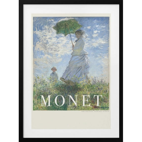 Woman With Parasol Framed Art Modern Wall Decor