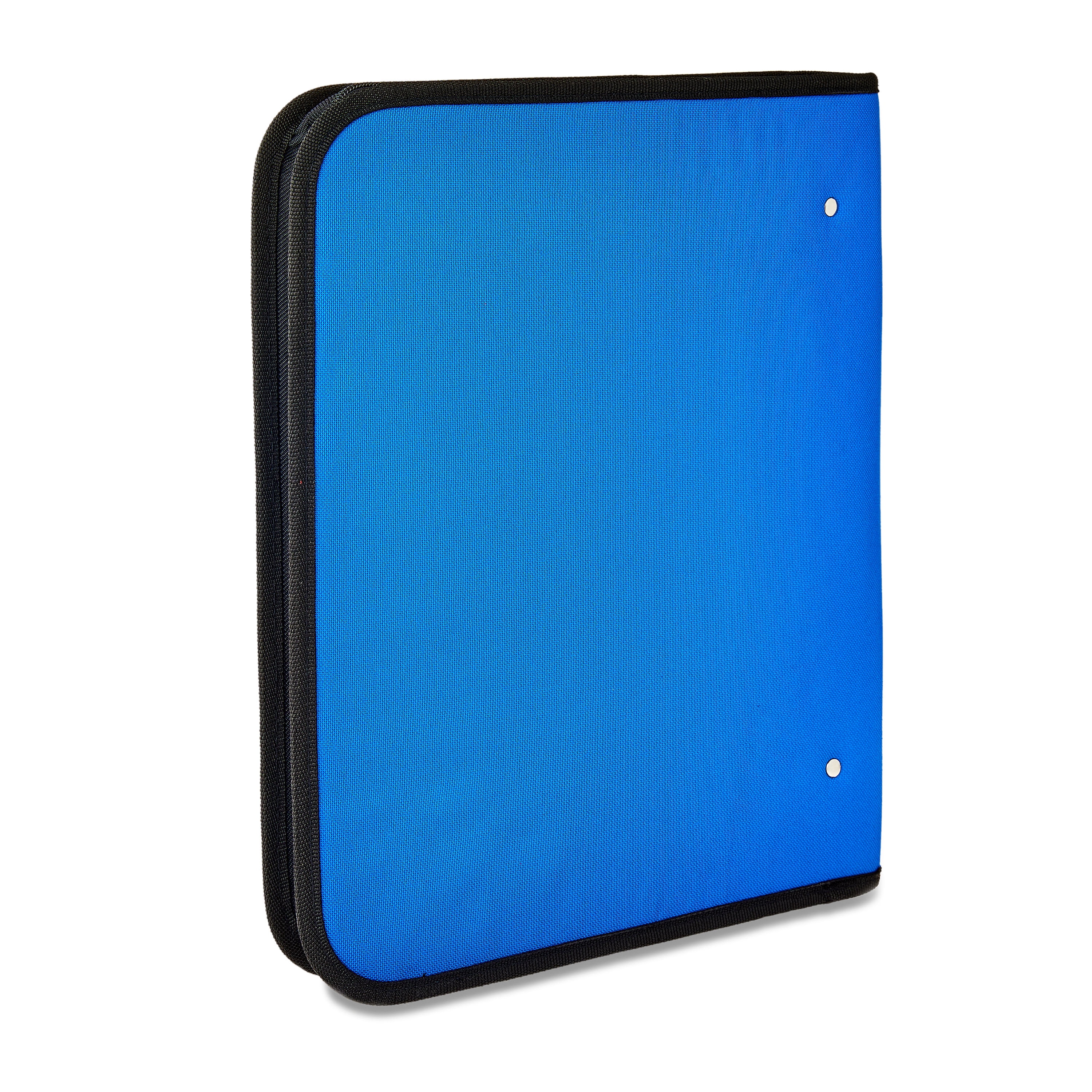 Pen+Gear Pocket Zipper Binder, 1.5”, Round Ring, 11.75” x 2” x 14” , Blue