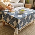 thumbnail image 6 of SLYNSHome Cotton Linen Tablecloth, 100x150 cm Printed Tassel Rectangular Table Cover, Washable Decorative Cloth for Dining Table Coffee Table Kitchen Home Decor, 6 of 7