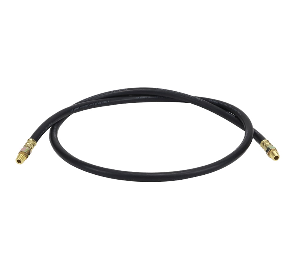 Air Brake Hose Assembly 84" x 3/8"-18 for Semi Trucks | 3/8" ID 3/8" NPT 225 PSI 2 Swivel DOT FMVSS106 SAE J1402 | Replaces 16484 161SW8466 146584 453384 6450-453384 E858184 M5LS6684