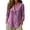 Purple, variant on Babysbule Women Notch Collar Blazer Lapel Pullover Blouse Set-In 3/4 Sleeve Loose Fit Top for Office Daily Brunch Outfits