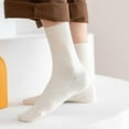 thumbnail image 2 of Womens Cute Crew Socks Casual Athletic Aesthetic Socks Neutral Cotton Socks for Women Granola Girls Clothes, 2 of 4