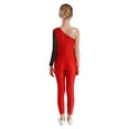 thumbnail image 2 of inlzdz Kids Girls Sparkle Full Body Long Sleeve Leotard for Gymnastic Ballet Dance Skating Jumpsuit Red 14, 2 of 6