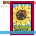 thumbnail image 3 of 109583 Toland-Sunflower Lady-Decorative Yellow Welcome Summer Ladybug USA-Produced House Flag, 3 of 5