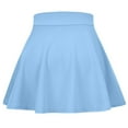 thumbnail image 5 of Nskgu Girl School Uniform Pleated Scooter Skirt with Under Shorts Pull On Elastic Waist Skirt, 5 of 6