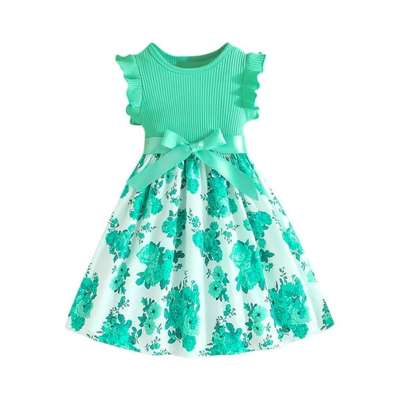 YABCSAZ Newborn Infant Baby Girl Dresses Lace Sleeveless Tank Dress Cotton Soft Comfy Dress Tutu Dress Bow Bag Fart Jumpsuit Boho Clothes Photo Shoot Toddler Baby 1st Birthday Outfit Size 4T