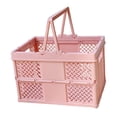 thumbnail image 4 of Cesta de Picnic plegable, cesta de la compra, caja de almacenamiento Rectangular reutilizable de gran capacidad, cesta de almacenamiento para cocina y Rosa, 4 of 8