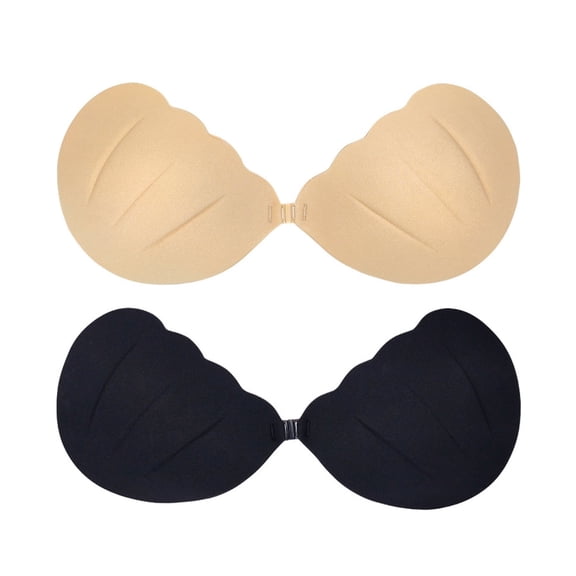 TELOLY 2026 New 2 Pair Sticky Bra Push Up for Women Reusable Adhesive Invisible Backless Strapless Lifting Bra for Dresses Low-Back Tops Evening Wear Special Occasions.