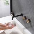 thumbnail image 2 of Wall Mounted Two Handle Bathroom Sink Faucet, 2 of 5