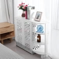 thumbnail image 4 of Shoe Cabinet, Double Door Design Shoe Rack Shoe Storage Cupboard Wood Freestanding White With Open Shelves For Study Room For Balcony, 4 of 8