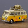 thumbnail image 3 of Lishi Vintage Yellow Camper Van Model with Money Box - Handcrafted Home Decoration, 3 of 5