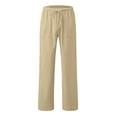 thumbnail image 5 of Sweatpants Linen Khaki Sweatpants Boys Drawstring Jogger Sweatpants with Pockets Boys Solid Pants Boys Athletic Pants 16-17 Years, 5 of 5