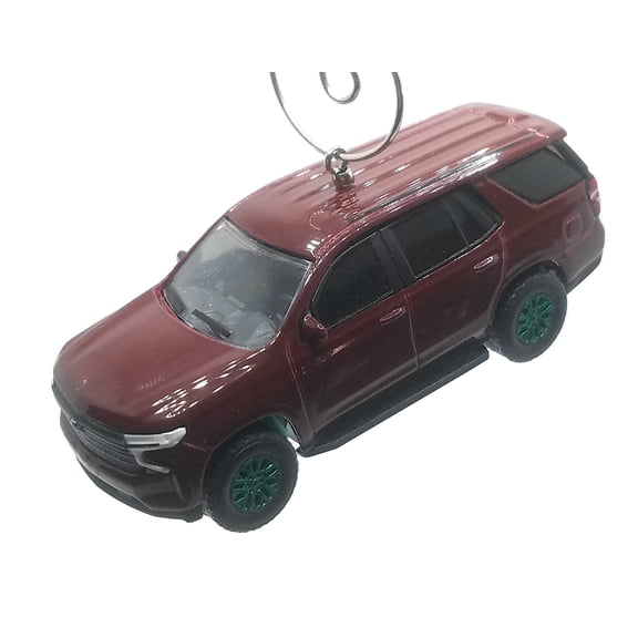 Christmas Ornament for 2022 Chevy Tahoe Maroon Black Green Rims Ltd Ed
