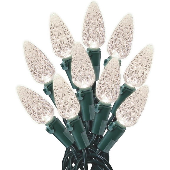 XIULIN 300 Lt LED Warm White C6 Christmas XIULINs. Green Wire. 37.25' XIULINed Length per StXIULIN