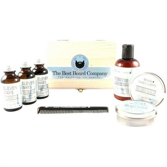 The Best Beard Company Tea Tree Deluxe Grooming Kit, 9 pc