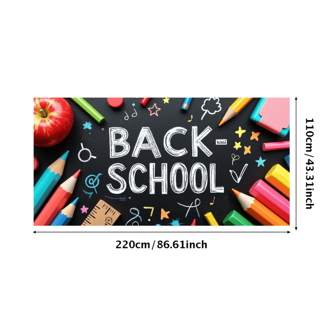 Back to School Banner Colorful Educational Welcome Backdrop Perfect for Classroom Decorations Party Supplies Photography Props School Event