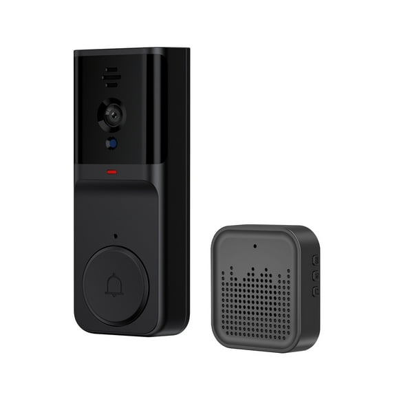 Smart Doorbell Camera with Ring Chime Infrared Night Viewing 2.4G WiFi Wireless Video Bell Camera TY APP Video Calls 2-Way Audio Long Transmission Range for Villa Home Office