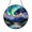 Acrylic 3.5 Inch, variant on Mountain Night Aurora Scene Stained Glass Style Decorative Window Panel, Hanging Art